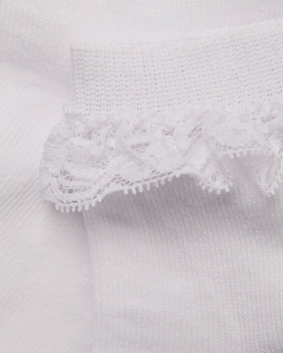 Blúndusokkar, White