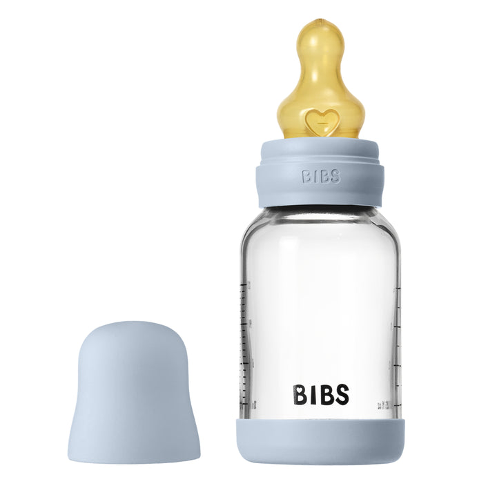 Glasfløska, 120 ml, Latex, Baby Blue