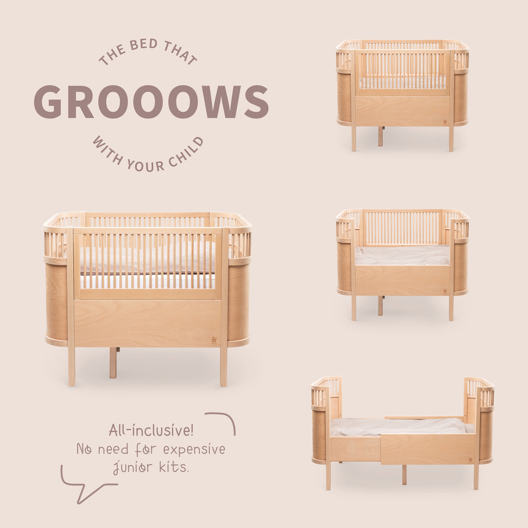 Sebra rúm, Baby og Junior, Wooden