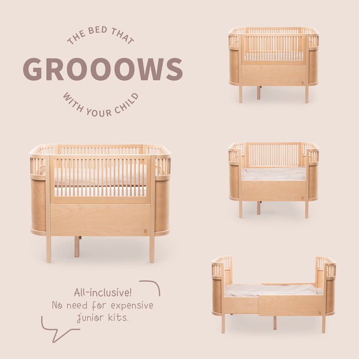 Sebra rúm, Baby og Junior, Wooden