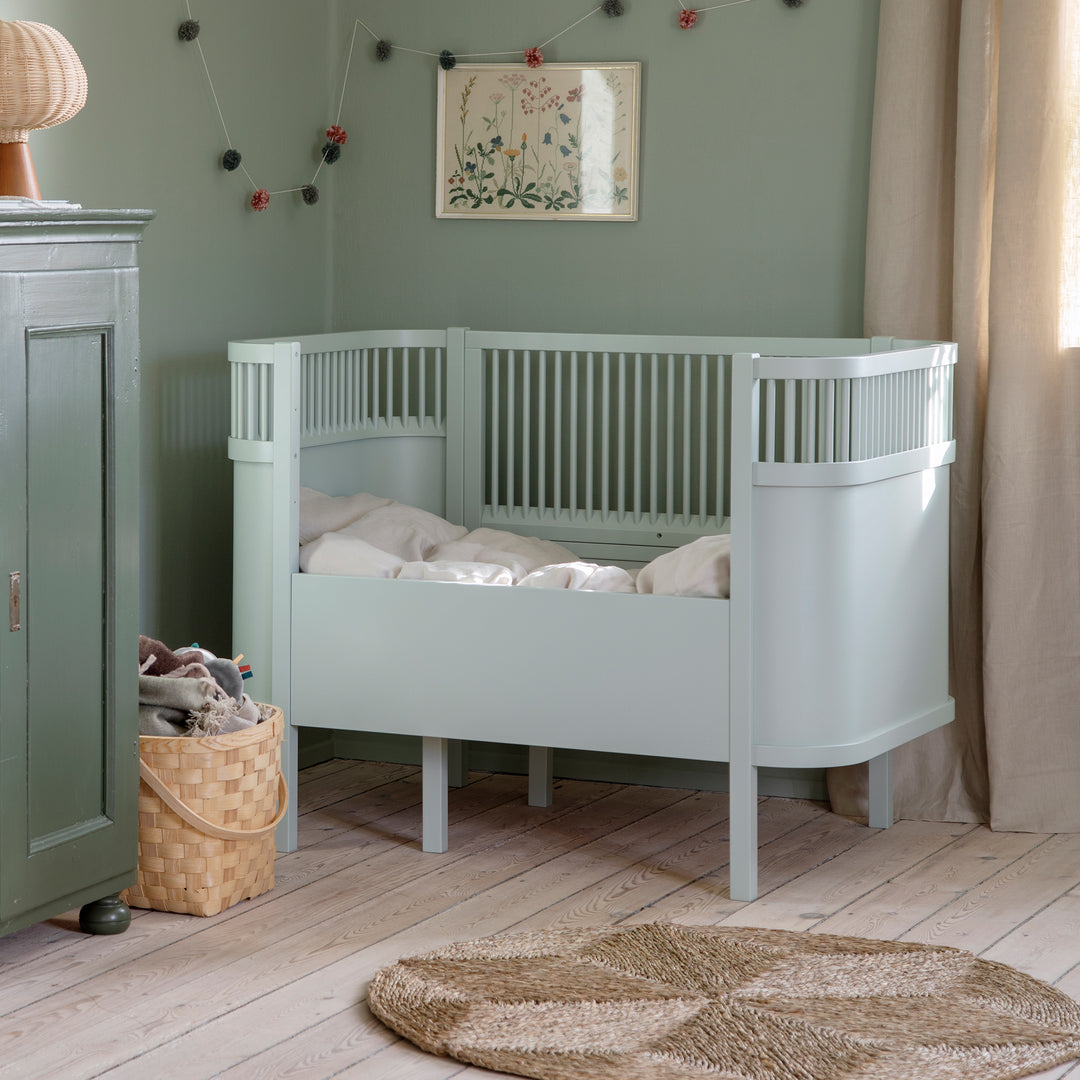 Sebra rúm, Baby og Junior, Mist Green