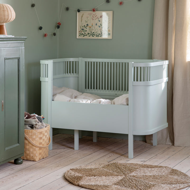 Sebra rúm, Baby og Junior, Mist Green