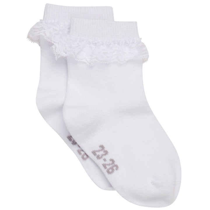 Blúndusokkar, White