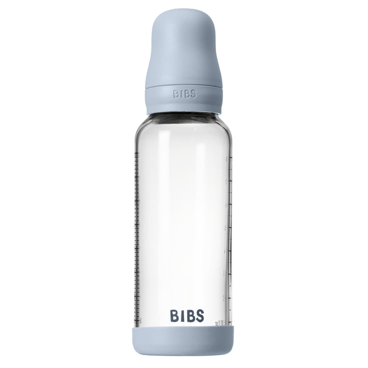 Glasfløska, 240 ml, Latex, Baby Blue