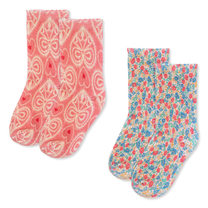 Sokkar, 2 pör, Lacy Pink